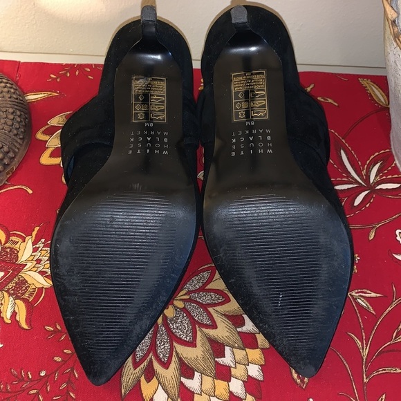 WHBM Black Heeled Booties Size 8 - Picture 7 of 7